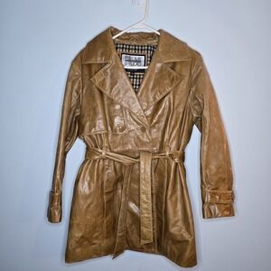 Wilsons Leather Tan Trench Coat